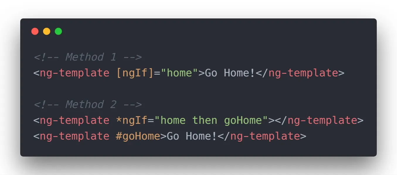 Correct usage of <ng-template>