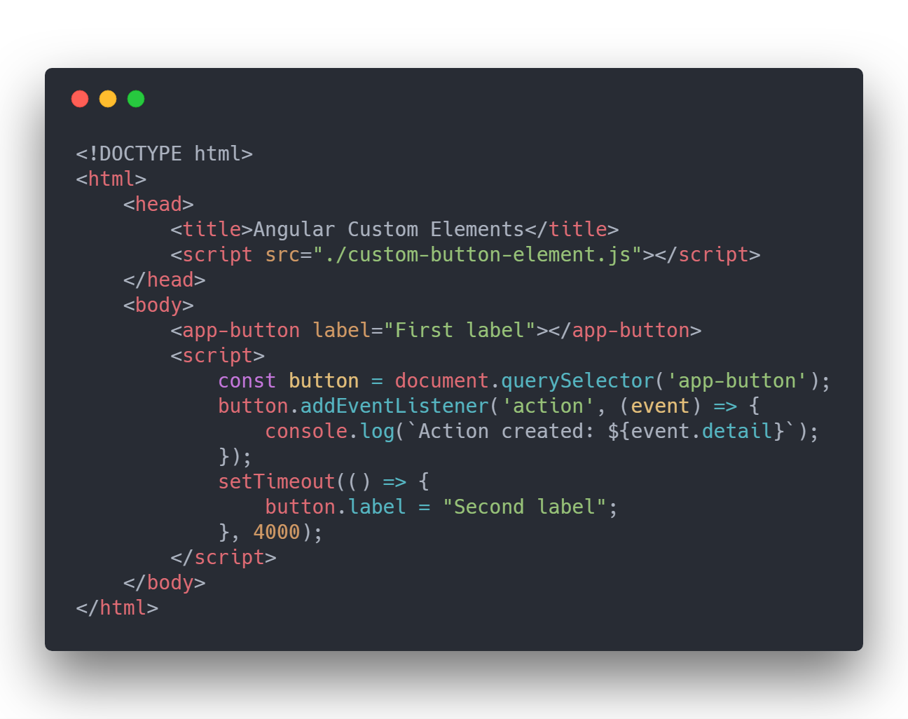 Include custom-button-element.js in any index.html